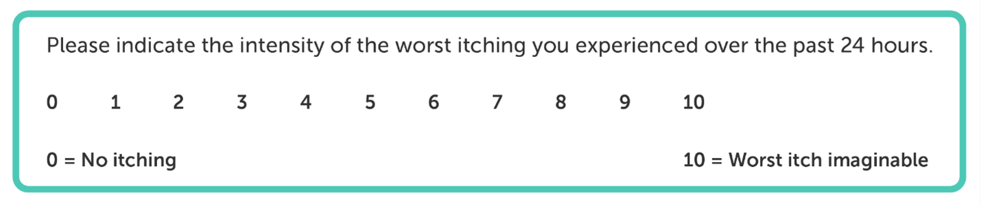 Itch intensity score