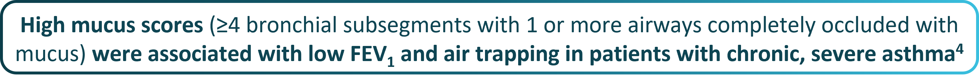 high mucus scores associated with low FEV1